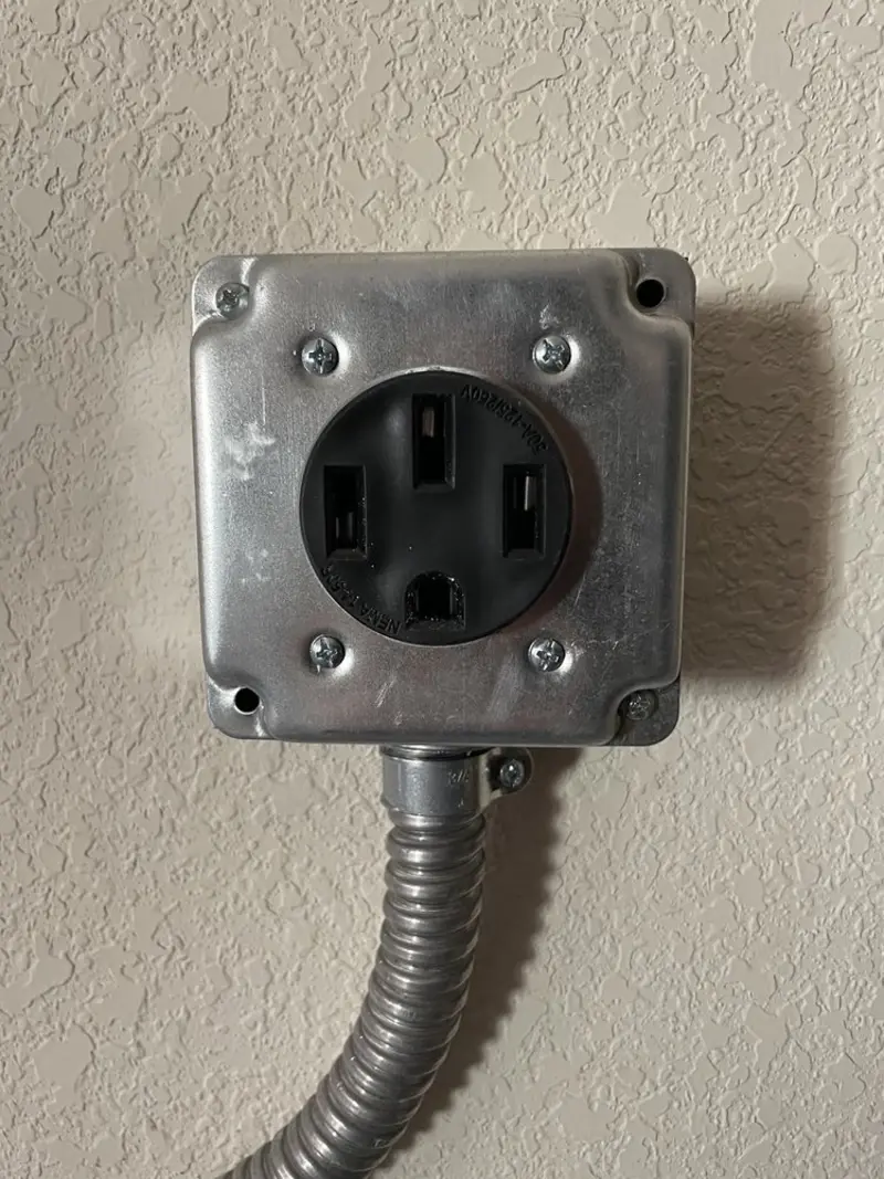 NEMA 14-50 outlet installed for Smart Home Electrical in Cimarron Hills